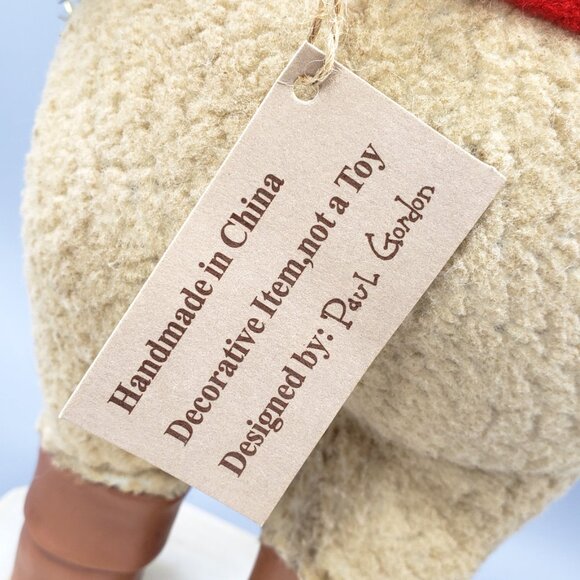 ESC Trading 2002 Paul Gordon Cloth Santa Figure Tree Candy Cane Christmas Decor - Picture 7 of 16